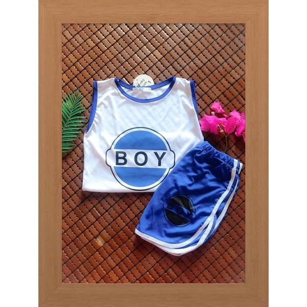 Bộ Quần Áo Trẻ Em In Hình Chữ BOY Cho Bé (6-20kg