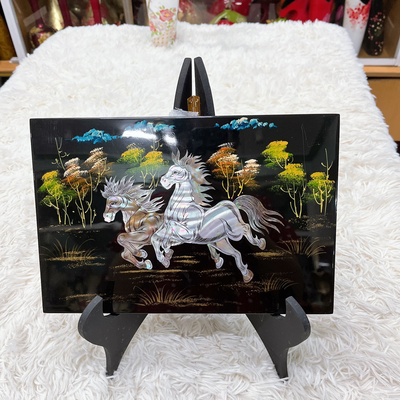 Tranh sơn mài cẩn ốc xà cừ cao cấp, ốc chìm, hàng xuất khẩu size 20x30 cm treo tường, trang trí làm quà tặng,...