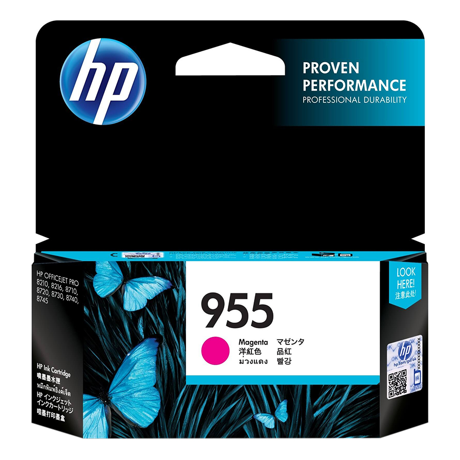 Mực in Phun HP 955 Magenta Original Ink Cartridge Đỏ Tươi - Hàng Chính Hãng