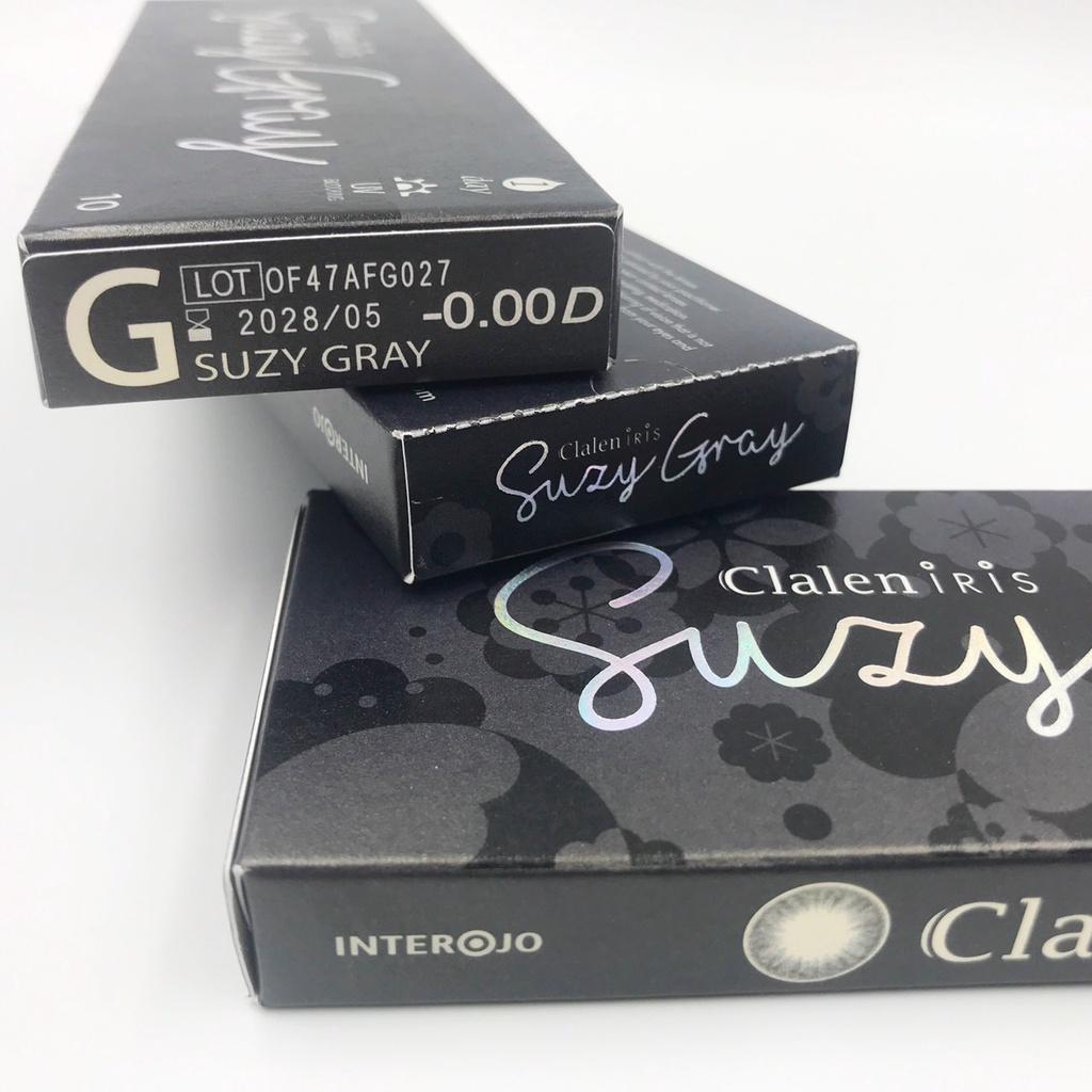 Kính áp tròng Hàn Quốc có độ Clalen Iris màu xám tự nhiên Suzy Gray dùng 1 ngày