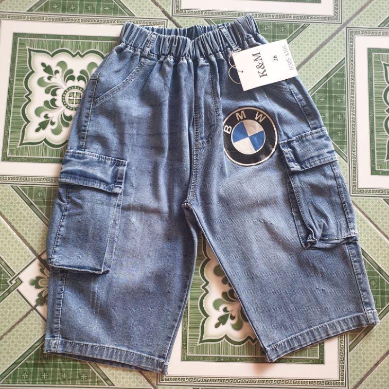 Quần ngố bò túi hộp bé trai size đại