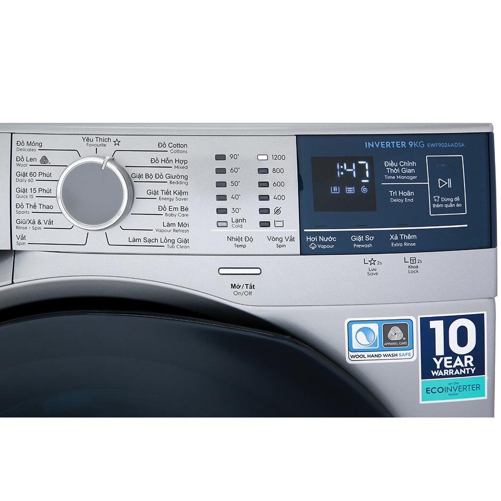 Máy Giặt Cửa Trước Electrolux EWF9024ADSA 9kg - Inverter - Hàng Chính Hãng