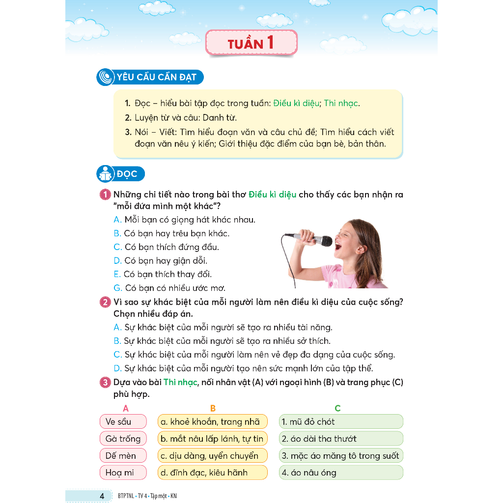 Sách - Bài tập phát triển năng lực Tiếng Việt 4 Tập một