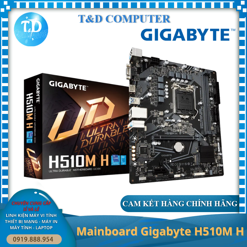 Mainboard Gigabyte H510M H Socket 1200 HDMI VGA DDR4 M2 - Hàng chính hãng Viễn Sơn Phân Phối