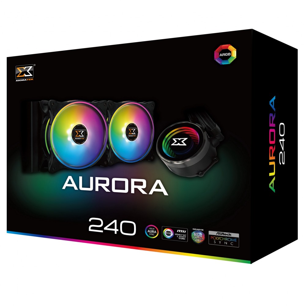 XIGMATEK AURORA 240 (EN42807) - ARGB, ALL IN ONE WATERCOOLING - Hàng chính hãng