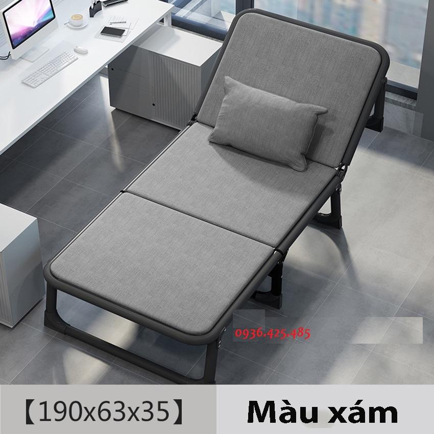 { tặng Gối} Giường xếp đa năng 63x193cm nằm ngủ trưa tại văn phòng, Giường gấp gọn kèm đệm