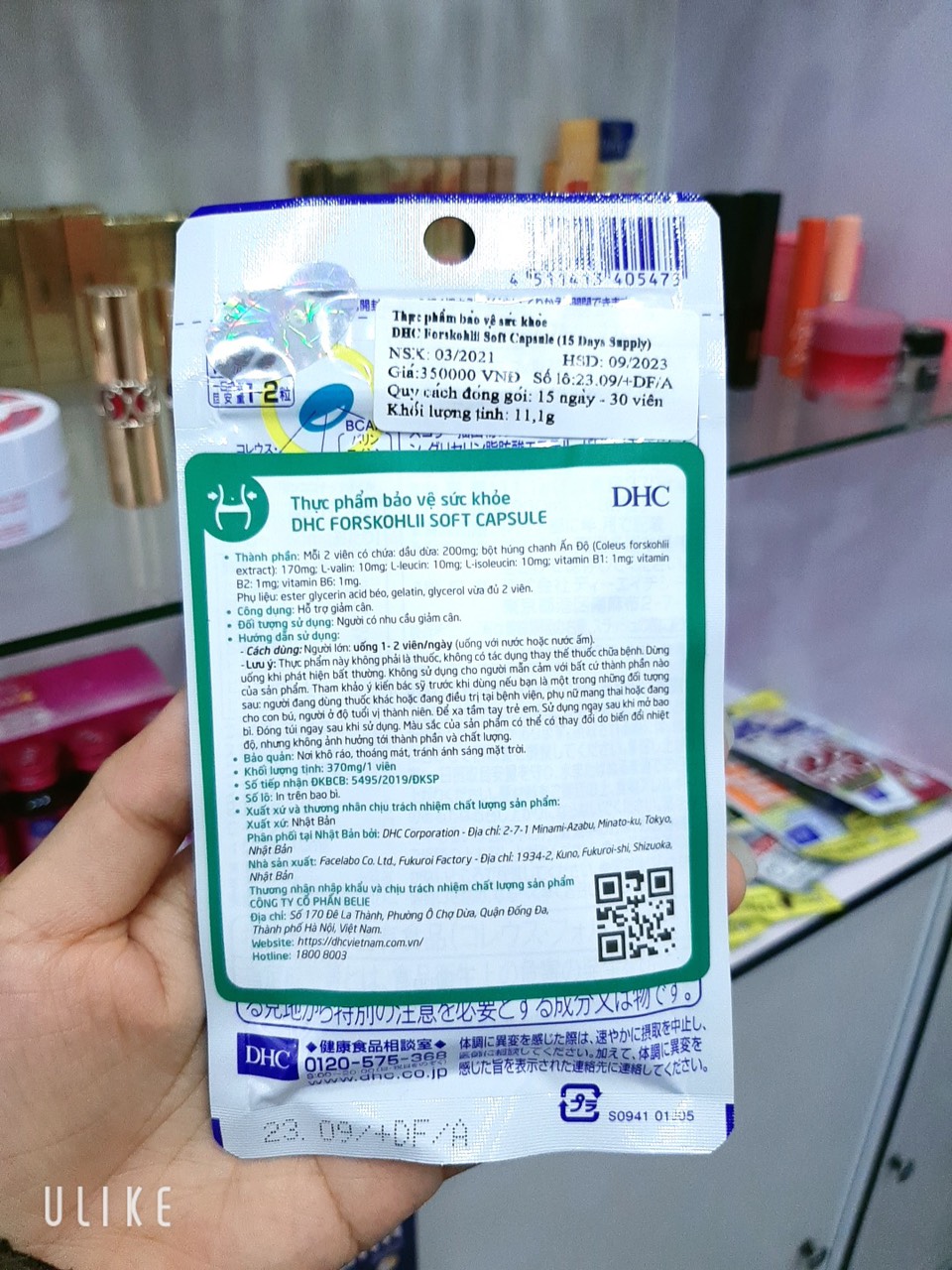 THỰC PHẨM BẢO VỆ SỨC KHỎE DHC FORSKOHLII SOFT CAPSULE 15 ngày ( HÀNG CHÍNH HÃNG, CÓ TEM PHỤ )