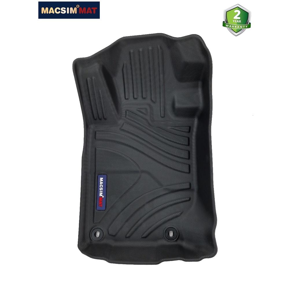 Thảm lót sàn xe ô tô Mitsubishi Pajero Sport 2013 - 2018 Nhãn hiệu Macsim chất liệu nhựa TPV cao cấp màu đen