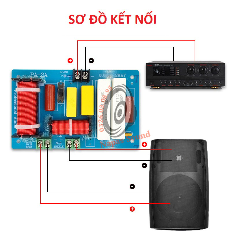 MẠCH PHÂN TẦN 2 ĐƯỜNG TIẾNG PA2A CÔNG SUẤT LỚN - GIÁ 1 MẠCH - CÓ CHỈNH ÂM TRÉP - PHÂN TẦN FUL ĐƠN - MẠCH PHÂN TẦN 2 LOA