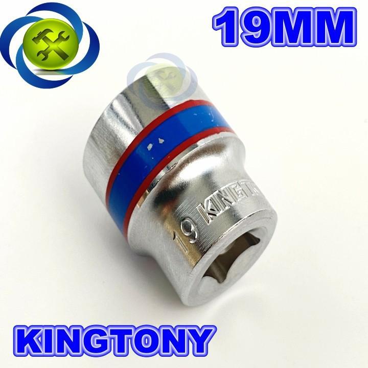 Tuýp 19mm loại 3/8 có 6 cạnh màu trắng loại ngắn Kingtony 333519M