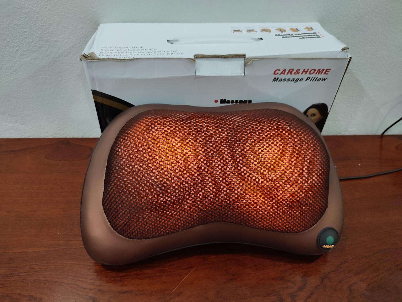 Gối Massage Hồng Ngoại Có Đảo Chiều 8 bi - GM234 - Giảm Cơn Đau Nhức, Mỏi Mệt Vai, Gáy, Cổ, Thắt Lưng
