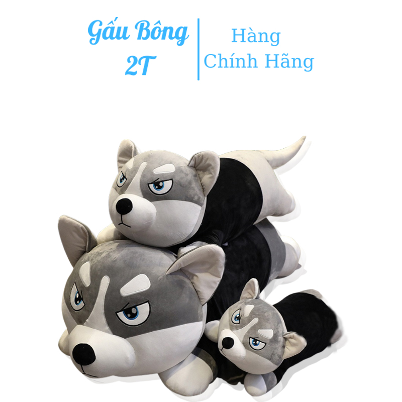 Gấu Bông Cao Cấp Chó Bông Alaska Husky- Gấu Bông 2T-Gấu Bông Thú Nhồi Bông Mềm Mịn Co Giãn Siêu Nhiều Bông Phù Hợp Mọi Lứa Tuổi An Toàn Cho Trẻ Nhỏ