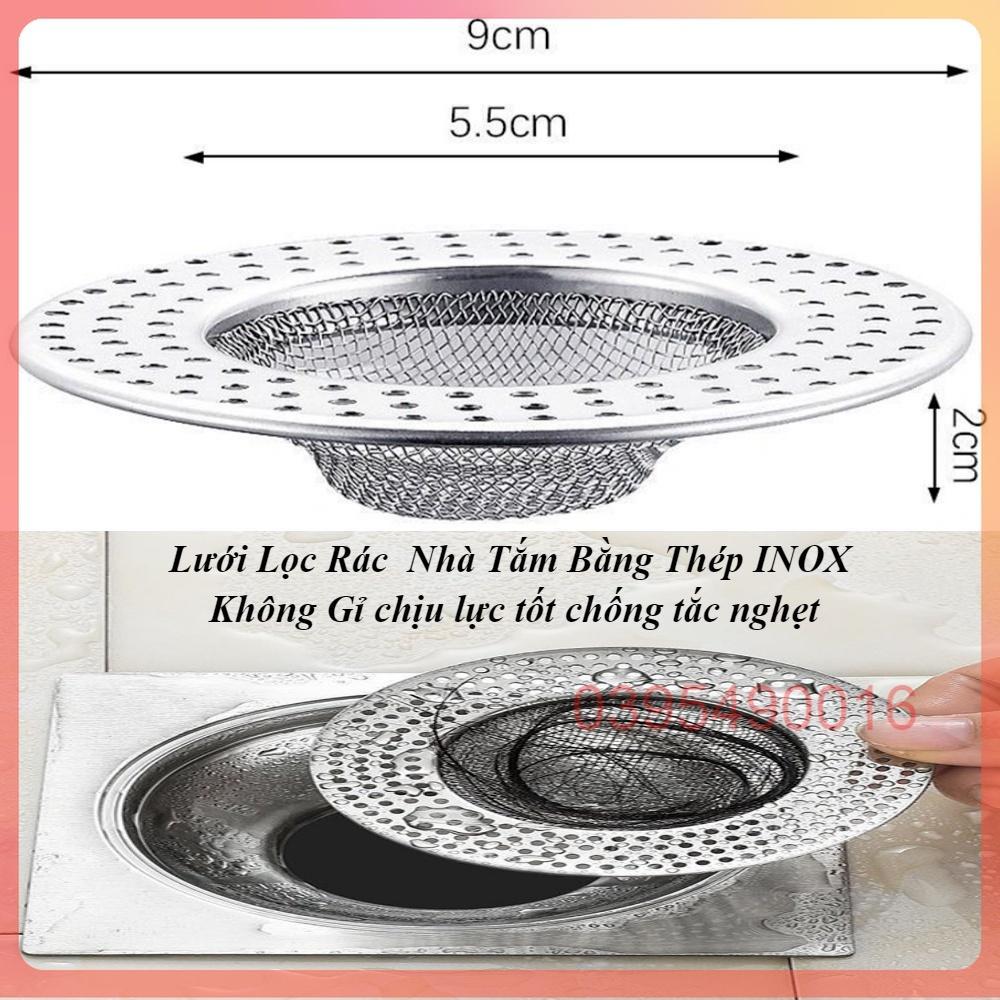 Lưới Lọc Rác  Nhà Tắm Bằng Thép INOX Không Gỉ đường kính 9cm chịu lực tốt chống tắc nghẹt Cho Nhà Bếp