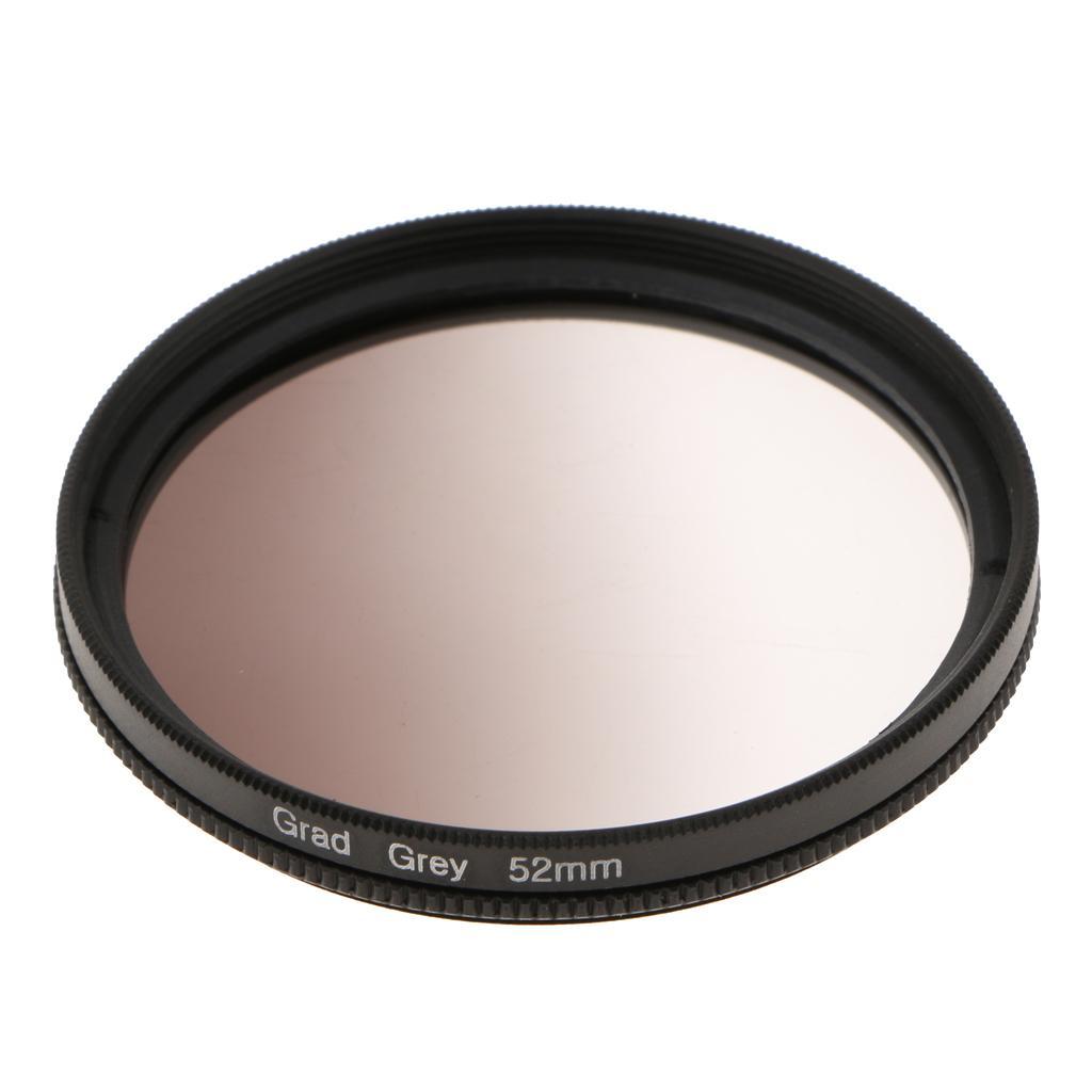 52mm Graduated Gradient Neutral Density Color Filter Kit - Grey Blue Purple Red Green Filters Set