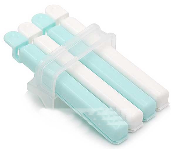 Bộ 7 kẹp miệng túi cao cấp kèm giá treo kẹp tặng 2 zipper 11cm