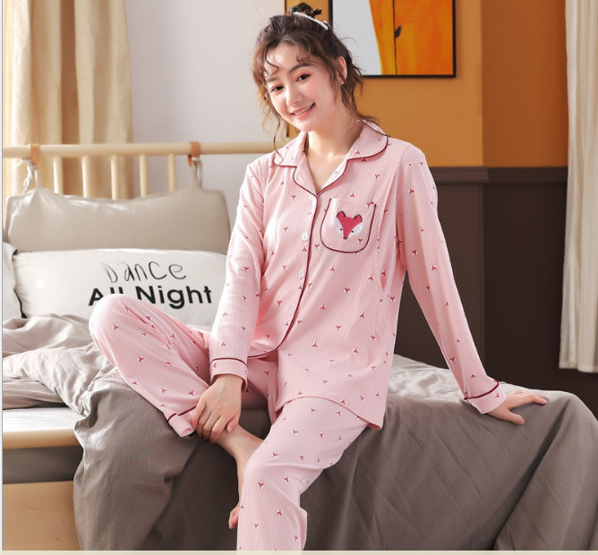 Bộ Đồ Bầu Và Sau Sinh Dài Tay Azuno AZ9444 Mặc Nhà Cao Cấp 100% Cotton Chất Mát, Mềm Mại, Không Nhăn