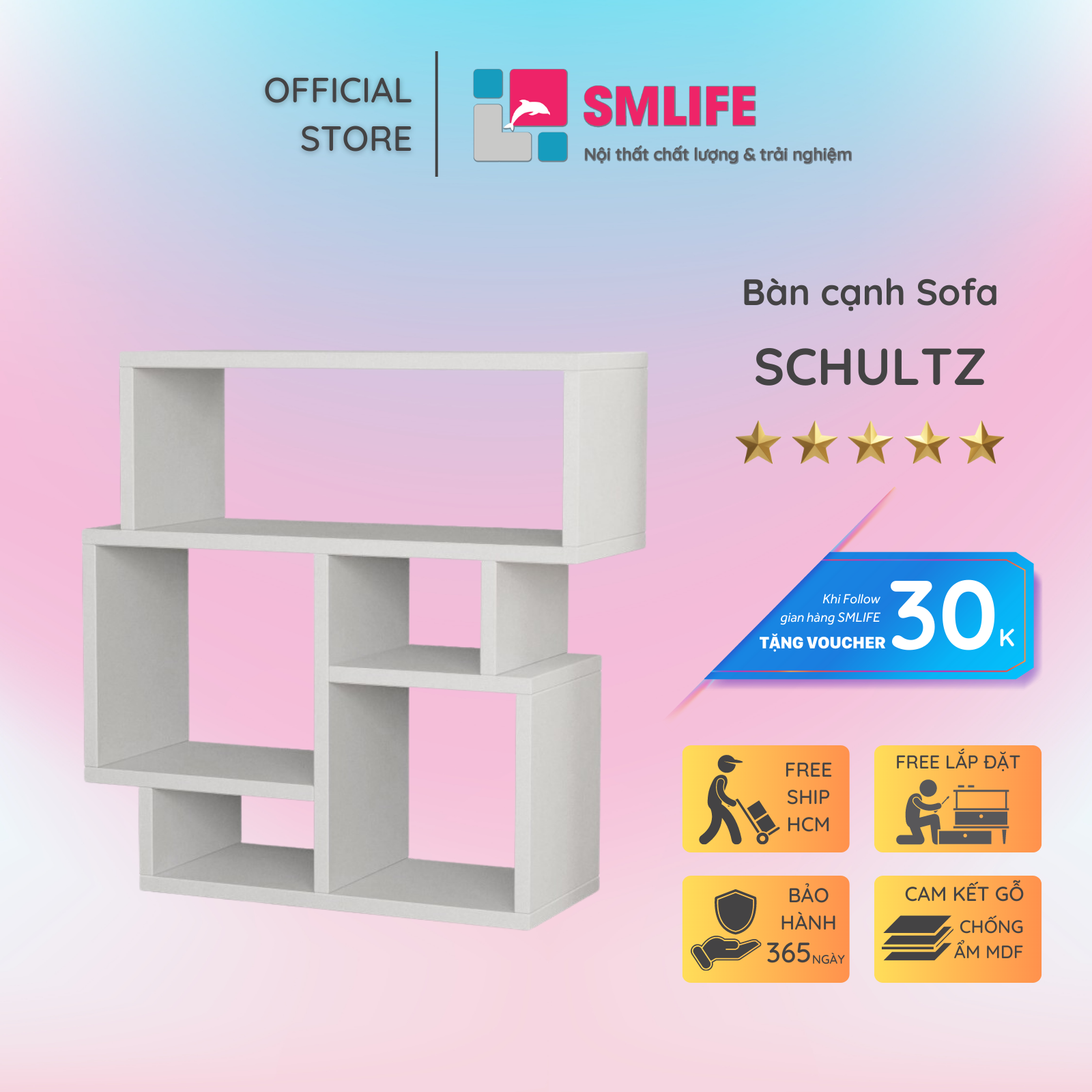 Bàn cạnh sofa SMLIFE Schultz