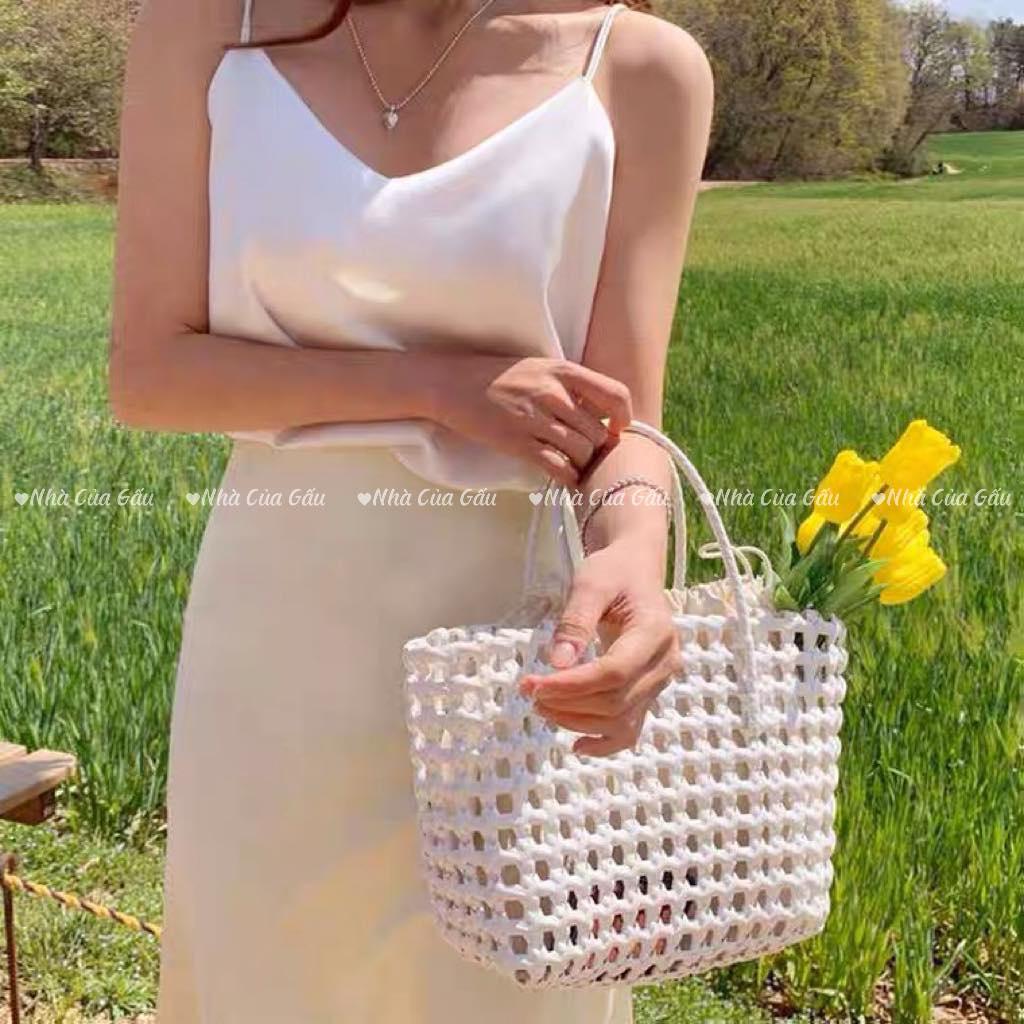 Túi trắng sợi nhựa cao cấp, dày dặn chụp ảnh bao xịn bao đẹp