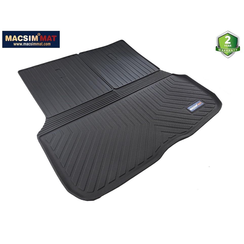 Thảm lót cốp xe ô tô Mercedes GLS 2019+ nhãn hiệu Macsim chất liệu TPV cao cấp màu đen