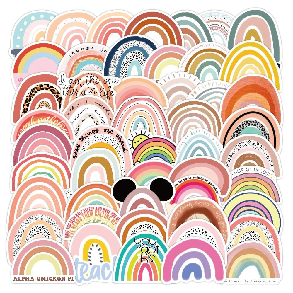 Sticker cầu vồng Sẵn Hình Dán Trang Trí Mũ Bảo Hiểm Laptop Điện Thoại Ván Trượt Sổ tay Notebook