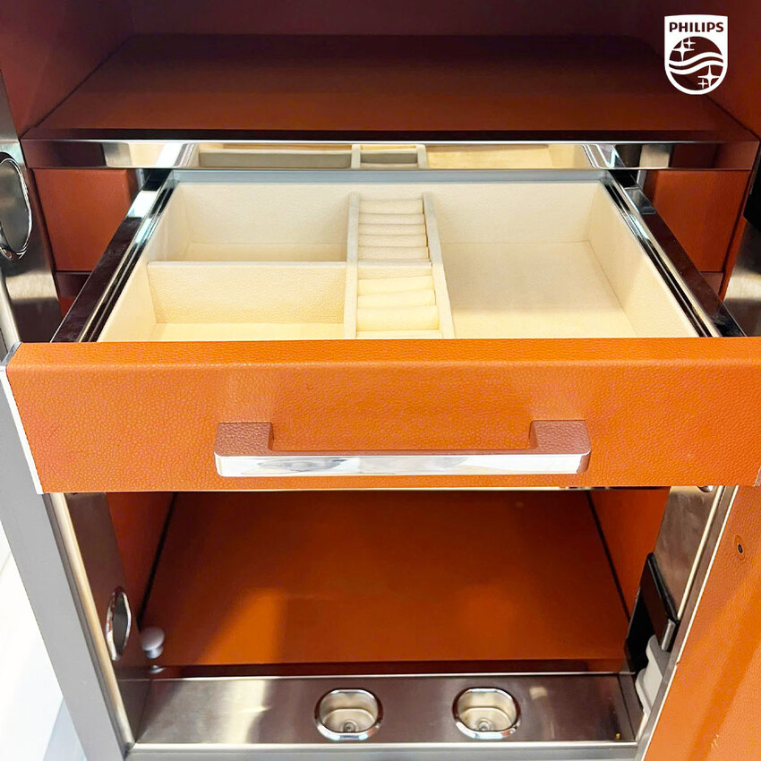 Két sắt điện tử thông minh vân tay, mã số ảo. Thương hiệu Hà Lan cao cấp Philips SBX701-6B0. Hàng nhập khẩu