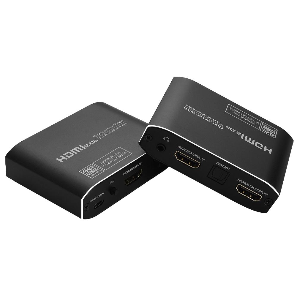 HD2.0 4K@60Hz Audio Extractor Converter 3 Audio Mode Support HD 7.1CH SPDIF 3.5mm Analog Audio Output Wide Compatibility