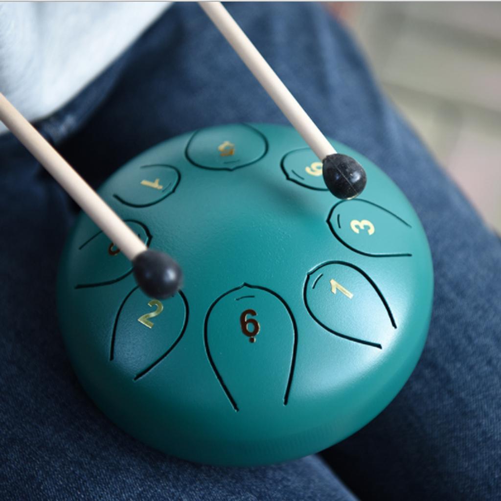 6 Inch Alloy Steel Tongue Drums C Key 8 Notes Hand Drums