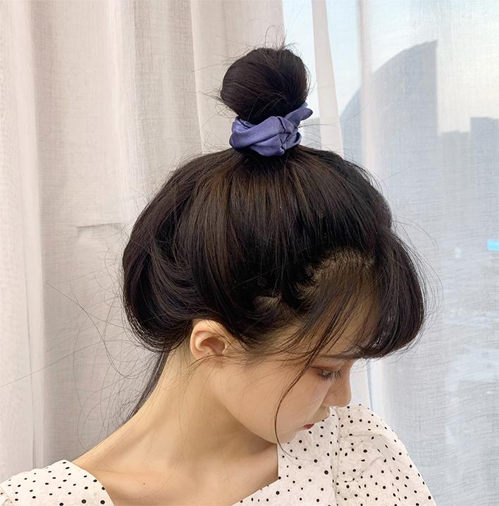 Scrunchies dây cột tóc lụa đơn sắc