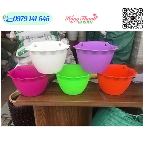 10 chậu nhựa ốp tường loại dày xịn trồng hoa cây cảnh siêu xinh (chọn màu)