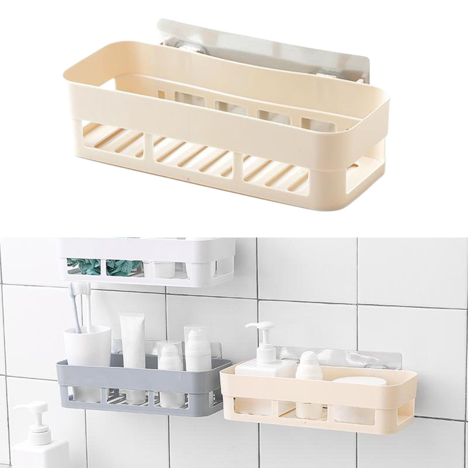 Shower Caddy Shampoo Lotion Hand Gel Holder Wall Storage Rack Shelf White