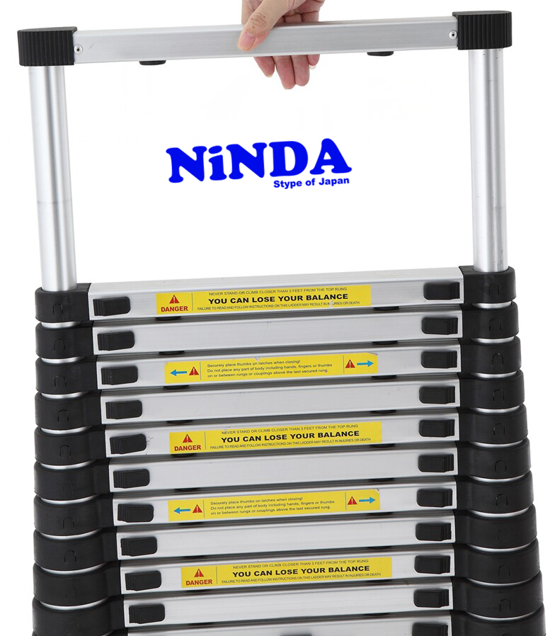 Thang nhôm rút gọn NINDA ND44 cao tối đa 4m4