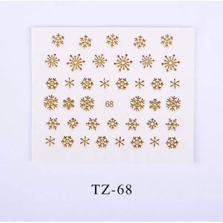 Sticker Gold - Hình dán 3D vàng tráng gương trang trí móng BYH023