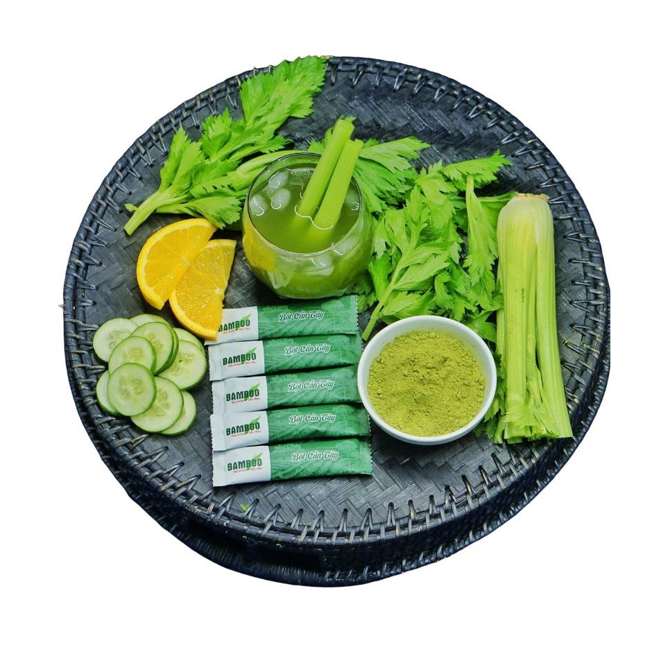 Bột cần tây Bamboo 60g/ 20 gói - Detox Hỗ trợ giảm cân, giữ dáng, đẹp da