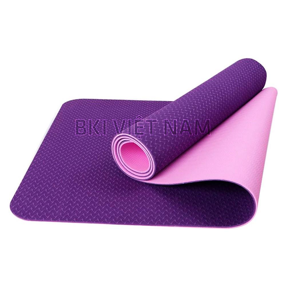 Thảm Tập Yoga Cao Cấp 6 - 8mm Chất liệu TPE Cao Su Non Chống Thấm Nước, Trơn Trượt