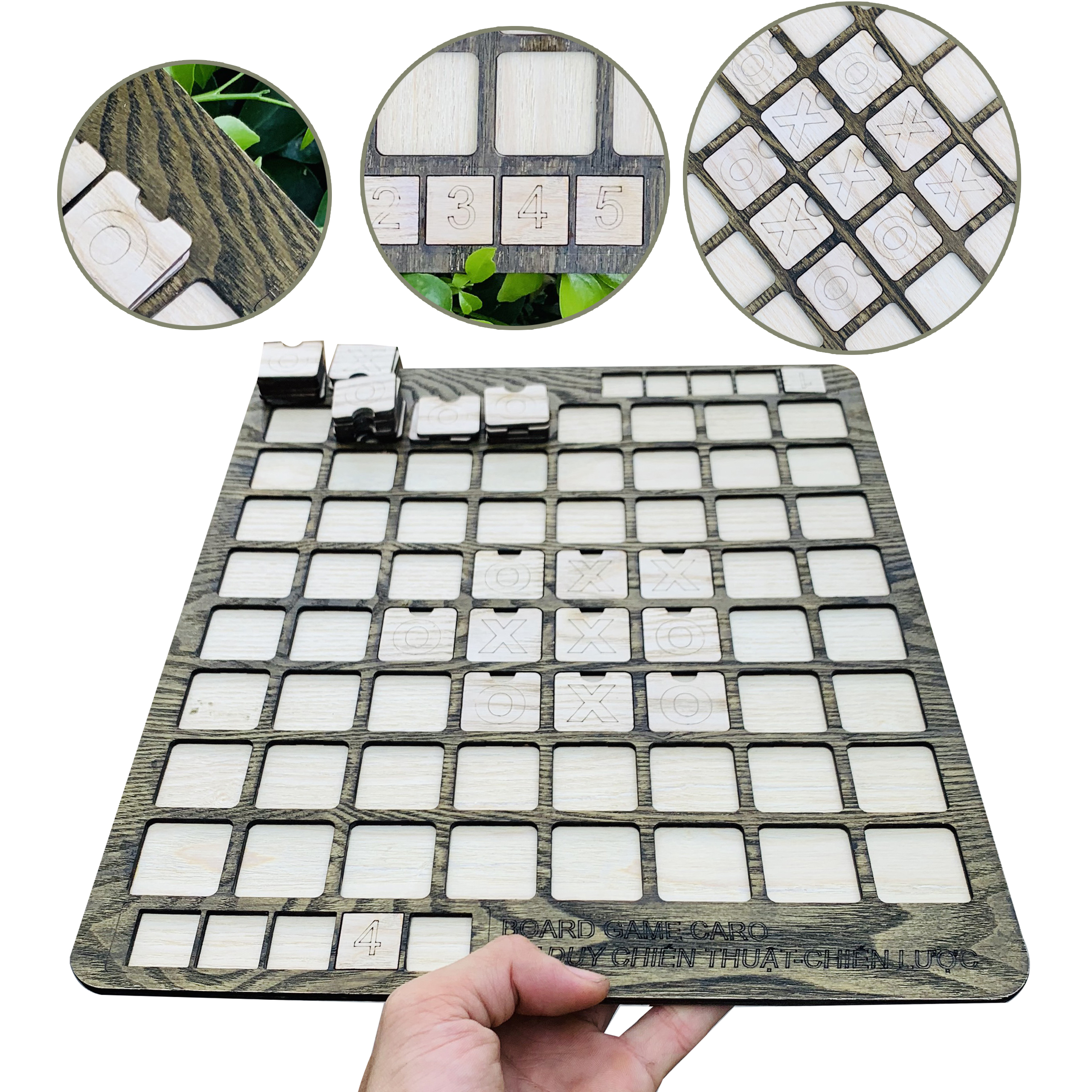 Đồ Chơi Thông Minh Board Game Bàn Chơi Cờ Caro Gỗ Phiên Bản Mới Cho Trẻ Phát Triển Tư Duy, Chiến Lược Chiến Thuật