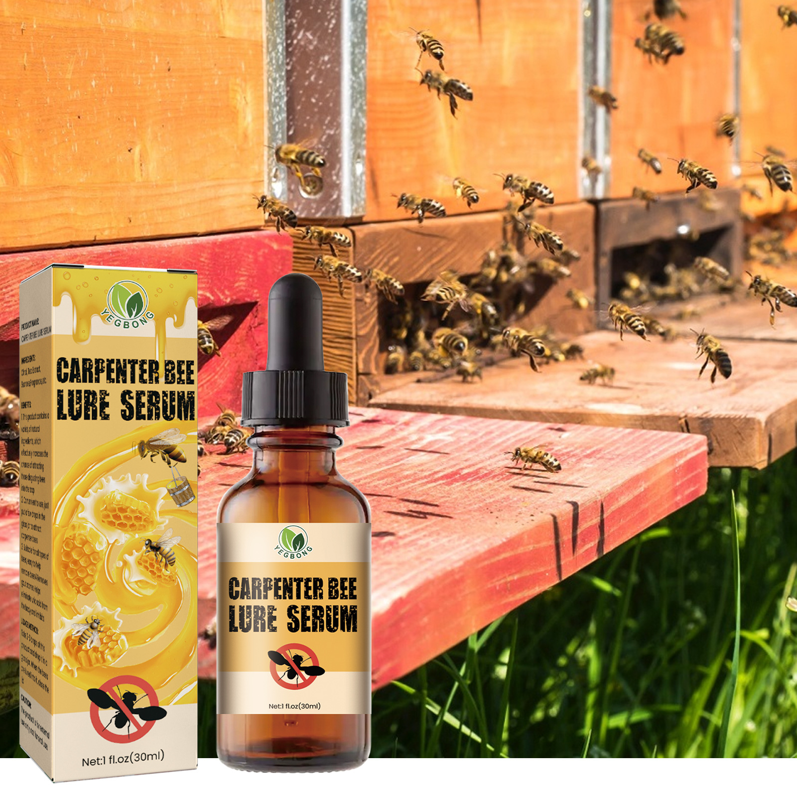 Mồi Dụ Ong Mật Về Làm Tổ Dễ Sử Dụng Hiệu Quả Dành Cho Người Nuôi Ong 30ml Bee Lure - Hàng Nhập Khẩu