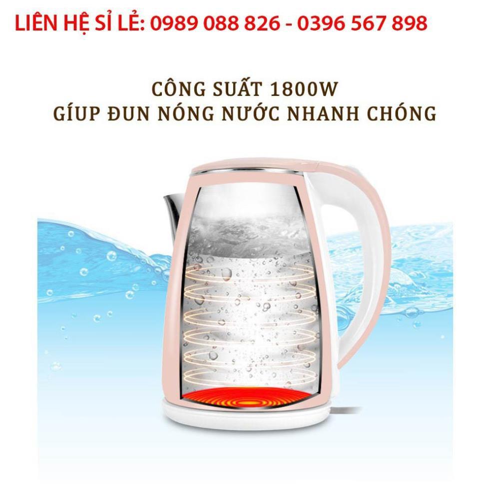 Ấm Siêu Tốc 2 Lớp Cách Nhiệt Thái Lan 2.5L, Hàng Chuẩn Thái Lan Cao Cấp, Giao Màu Ngẫu Nhiên - Bảo Hành 12 Tháng