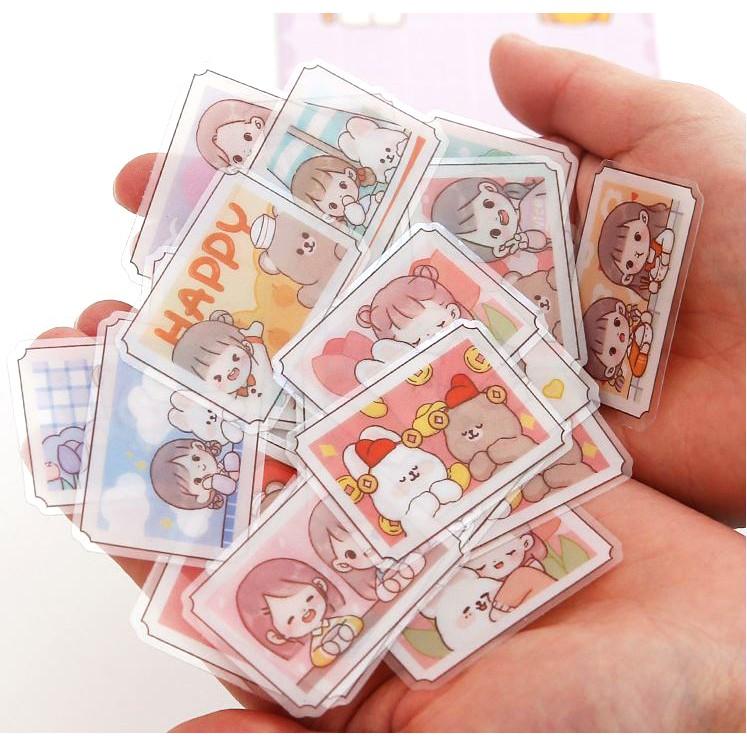 Bộ 40 sticker Telado dễ Thương E101