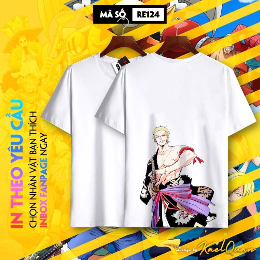 Áo Thun Phông In Hình Zoro Mũ Rơm, Áo Luffy One Piece Áo Unisex Nam Nữ Tay Ngắn Chất Mà Rẻ