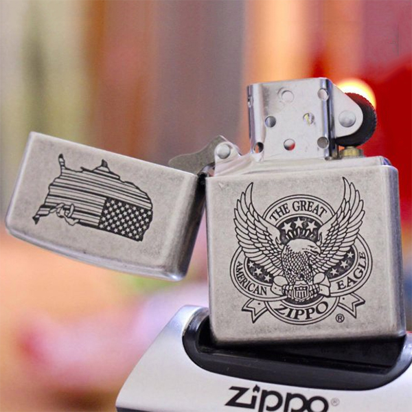 Bật Lửa Zippo 121fb The Great Am Eagle 2016