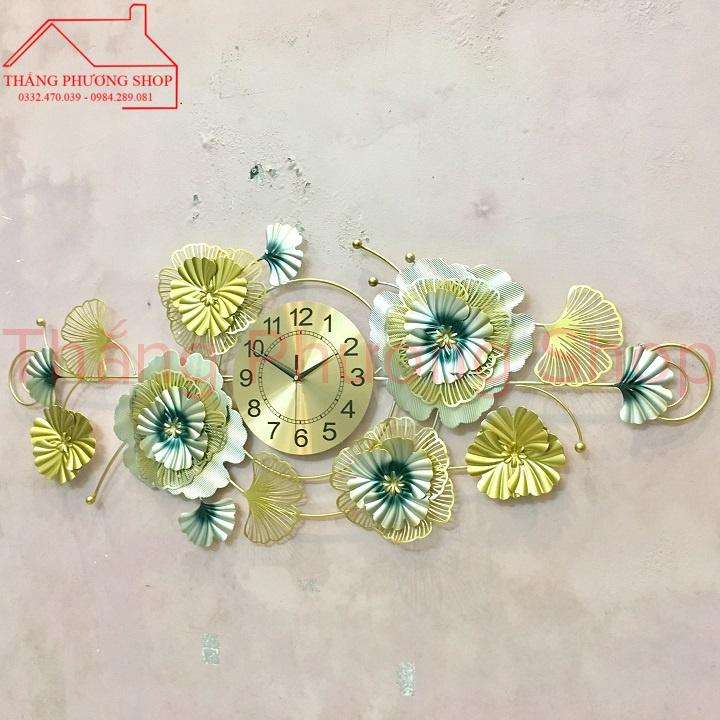 Đồng Hồ Treo Tường Trang Trí Hoa Lá TP-075