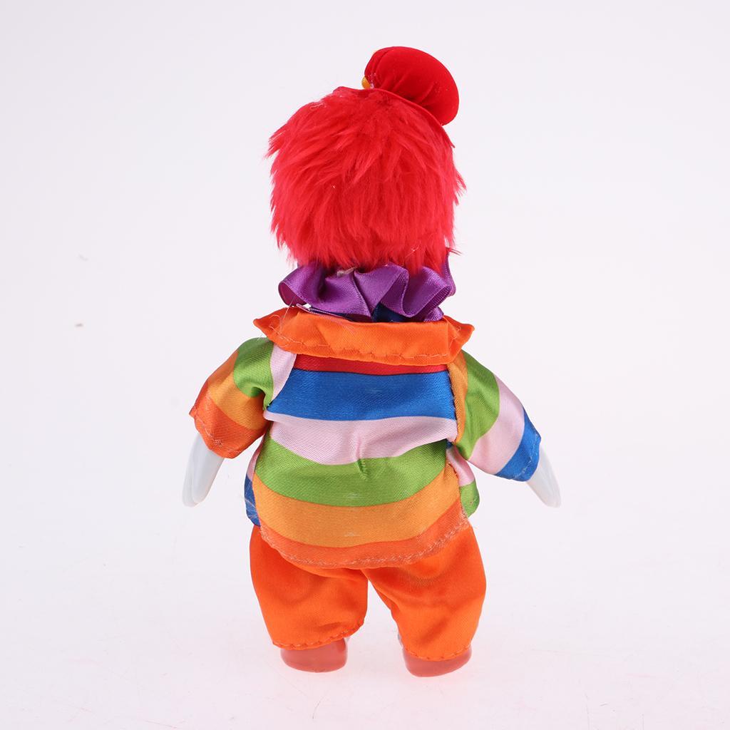 2x Interesting Harlequin Clown Doll With Porcelain Head Hands And Feet 7inch
