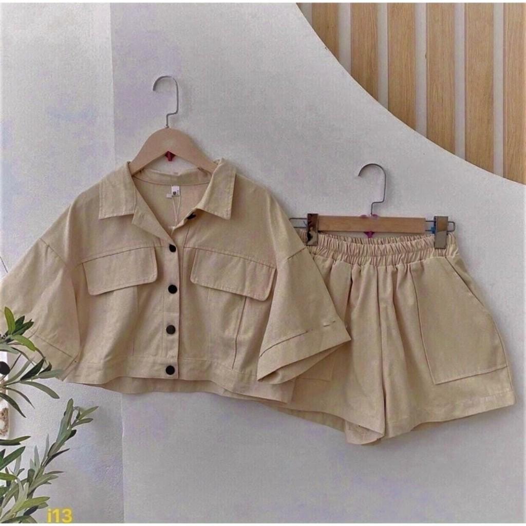 Đồ bộ nữ 3 món ( có áo lót thun lạnh ) chất fo vuông dày dặn * Set đồ bộ nữ hàng thiết kế