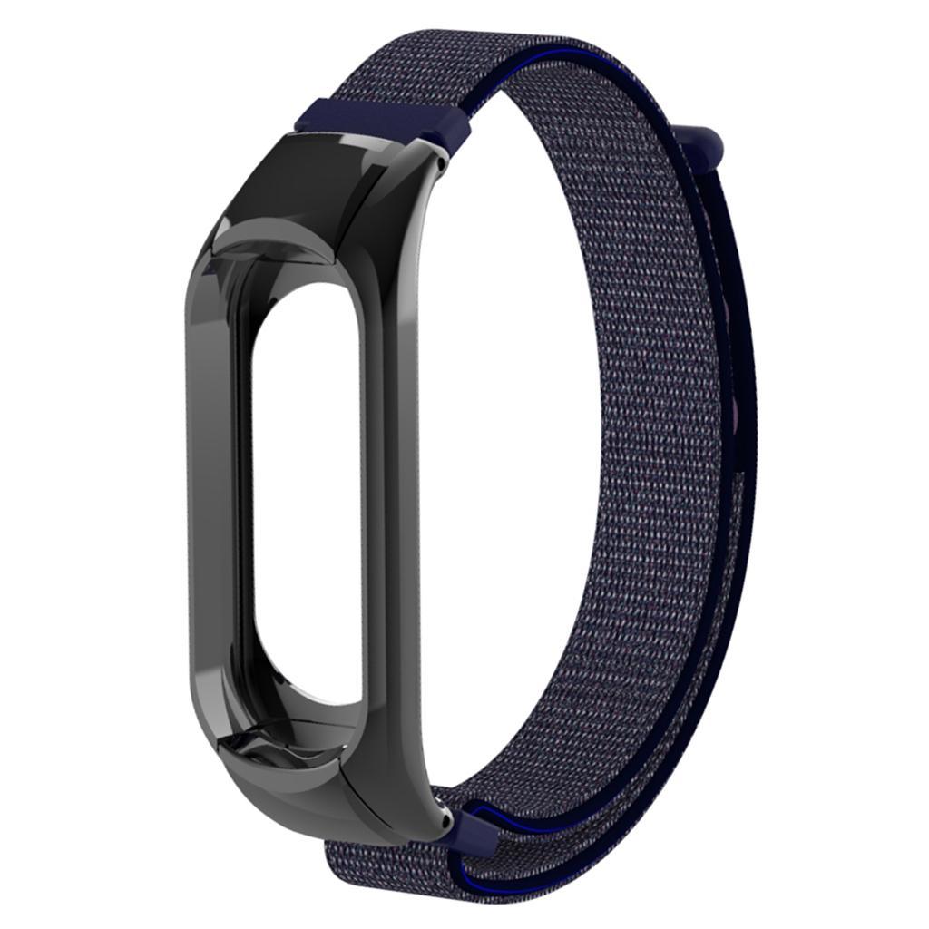2-4pack Replacement Nylon Watch Strap Watch Band for Xiaomi Mi Band 3 blue
