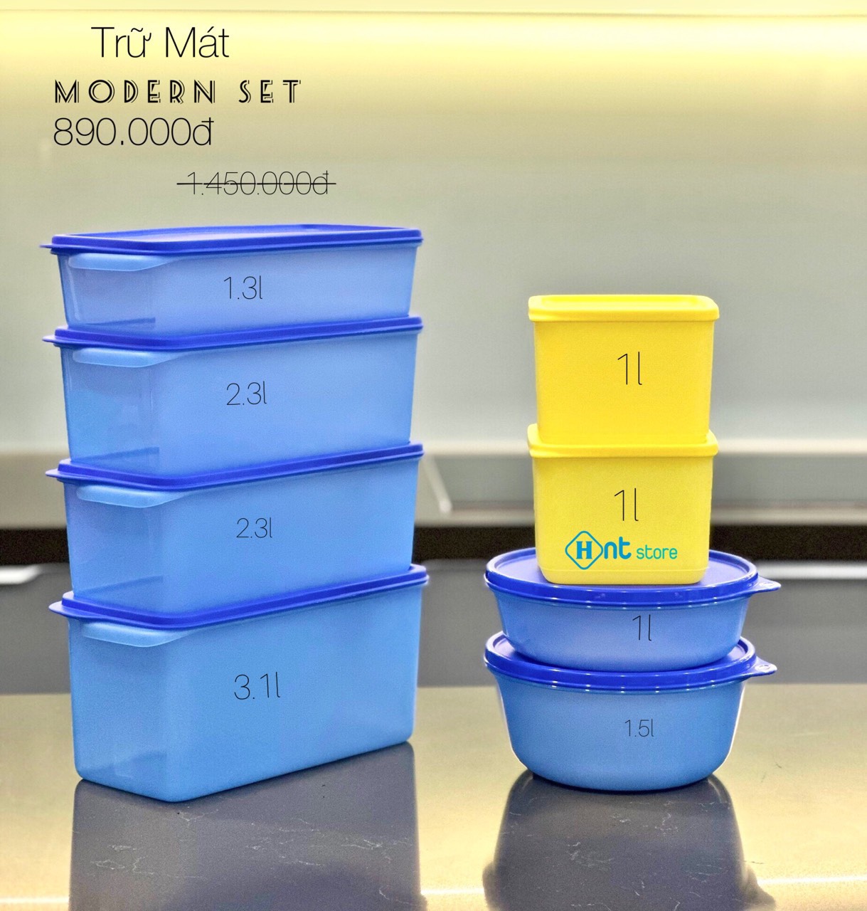 Set Trữ Mát Tupperware Modern 8 Hộp