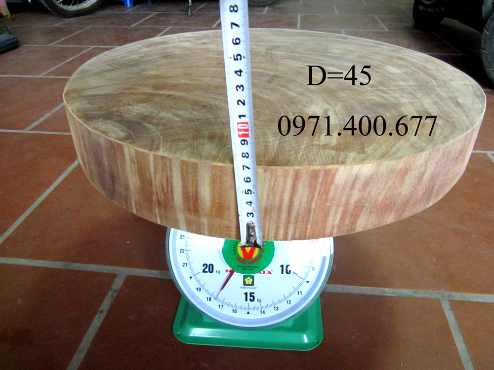 Thớt Gỗ Nghiến Sơn La đường kính 45cm