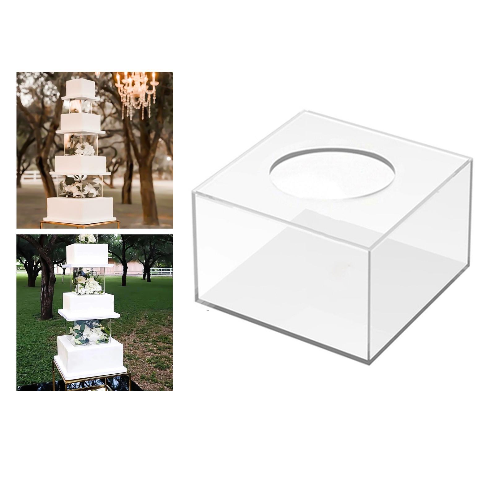 Transparent Round Cake Edge Smoother Tray Cake Display Board for Weddings