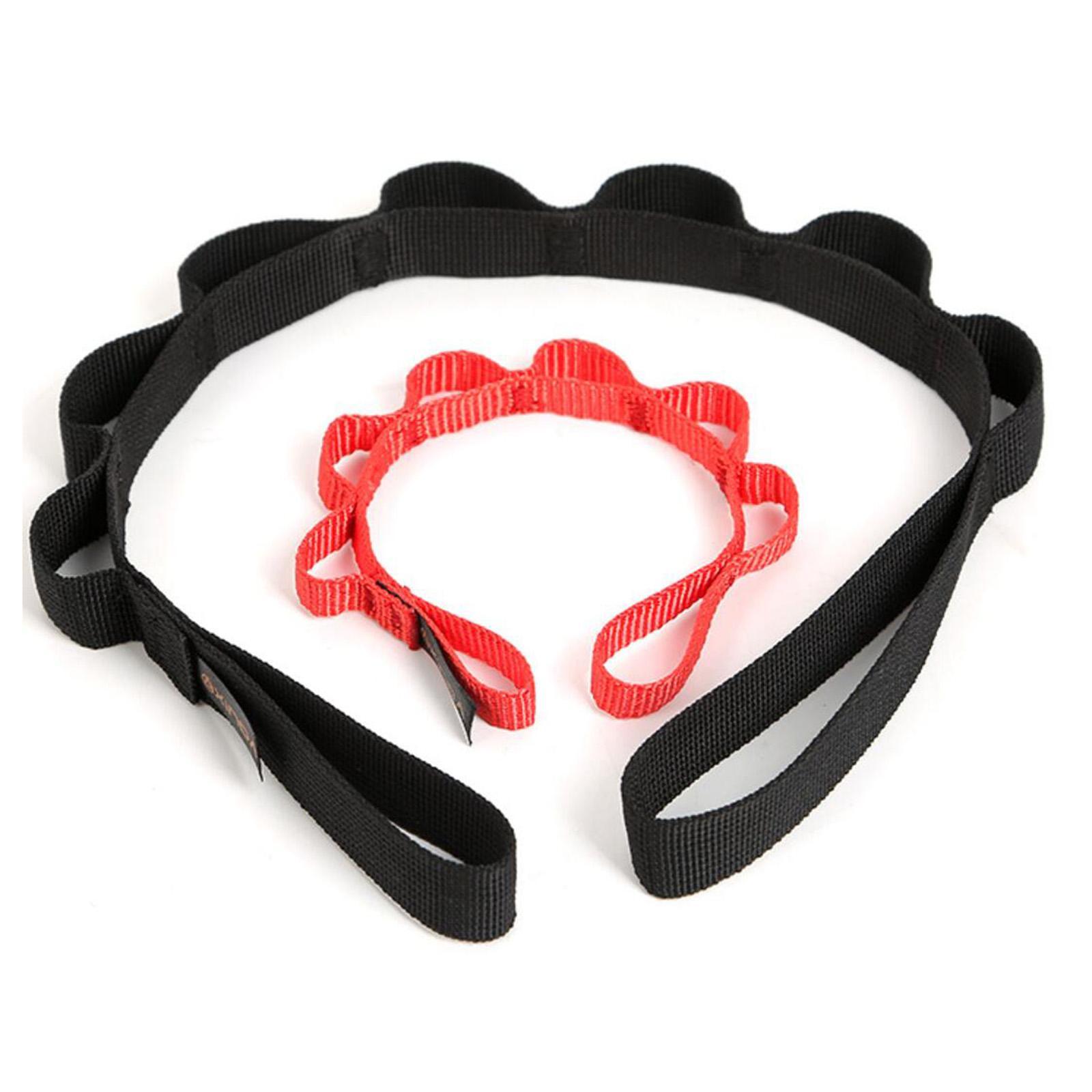 3X Daisy Chain Rope Climbing Nylon  Hammock Yoga Outdoor Gear Black