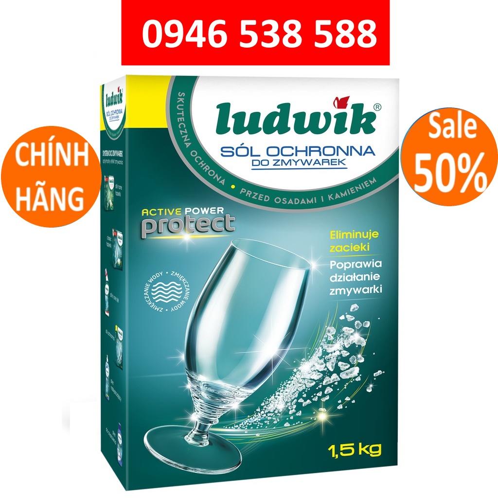 Muối rửa bát Ludwik 1.5kg - chế phẩm làm mềm nước cho máy rửa bát chén