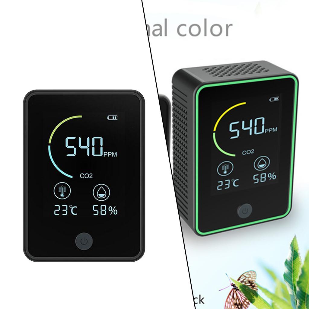 Portable Indoor Air Quality Monitor Air Quality Meters 1200MAh Intelligent Air Quality Sensor CO2 Monitor Accurate Carbon Dioxide Sensor 0-5000PPM